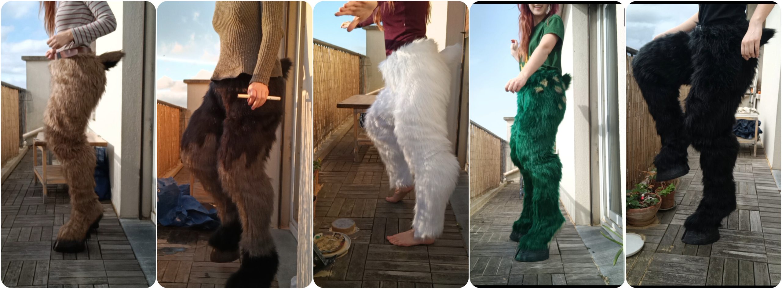 Queues de costume articulées